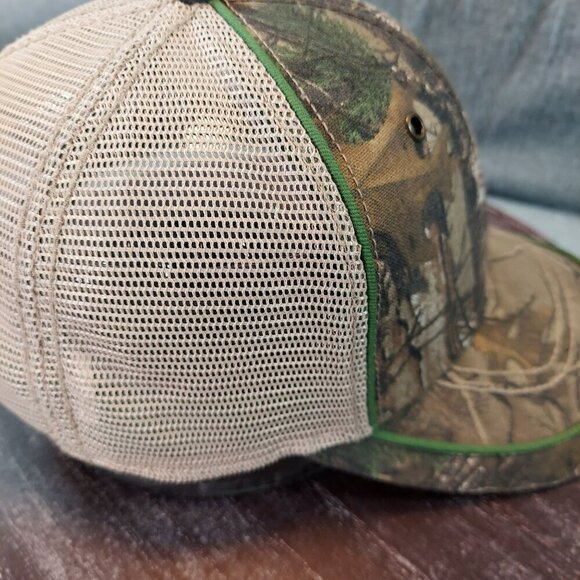 John Deere Camo Trucker Hat W/ Mesh Back Adjustable Strap Unisex Outdoor Cap - Picture 7 of 11